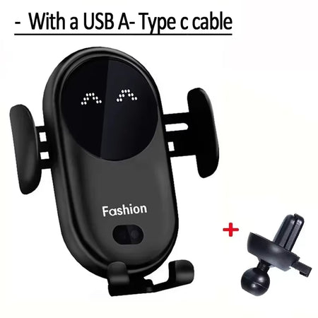 AutoGrip Wireless Car Charger – Infrared Sensor Mount & Fast Charging Stand for iPhone & Samsung