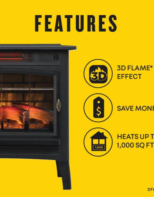 Load image into Gallery viewer, 3D Infrared Electric Fireplace Stove with Remote Control - Portable Indoor Space Heater - DFI-5010 (Bronze)

